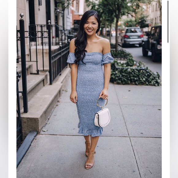 Abercrombie smocked midi dress - Picture 2 of 4